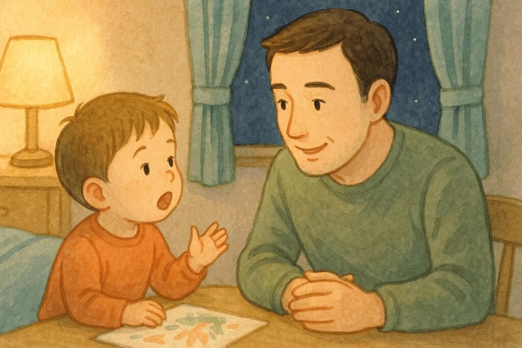 子どもの話を最後まで聴く親の姿