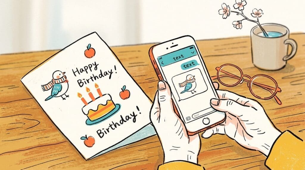 手書きカードとメールの両方で孫に誕生日メッセージを贈る方法